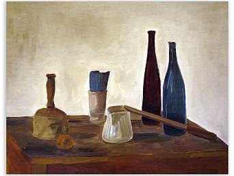 „Stilleben mit Messer”, Öl auf Papier, 1992