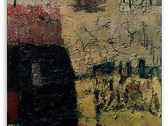 „Jena II”, Öl auf Leinwand // oil on canvas, 50 x 60 cm, 1994 (Privatbesitz // private collection, Weimar) 