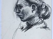 Kohlestift auf Papier, Selbst, 1993 