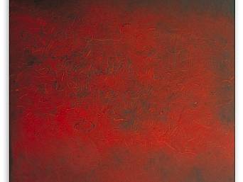 «Rot 5» Öl auf Leinwand // oil on canvas (Privatbesitz // private collection, Berlin) 100 x 100 cm, 1997