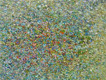 „Giverny IV”, Öl auf Leinwand // oil on canvas, 100 x 100 cm, 2008-2011 (Privatbesitz // private collection, Berlin)