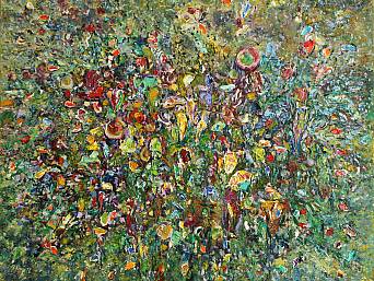 „Blumen 6”, Öl auf Leinwand // oil on canvas, 120 x 100 cm, 2015/2016 (Privatbesitz/Schweiz)