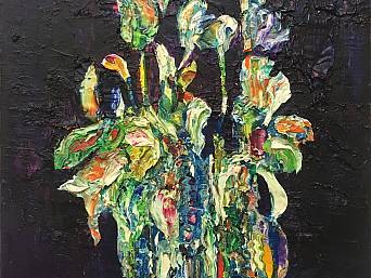 „Blumen 16”, Öl auf Leinwand // oil on canvas, 30 x 40 cm, 2016/2017