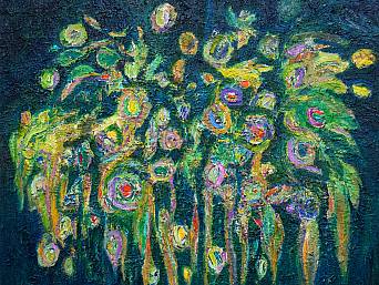 „Blumen 19”, Öl auf Leinwand // oil on canvas, 120 x 100 cm, 2017/2018