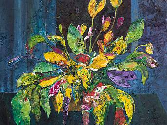 „Stilleben 6”, Öl auf Leinwand // oil on canvas, 120 x 100 cm, 2016/2017 (Privatbesitz/Friedrichshafen)